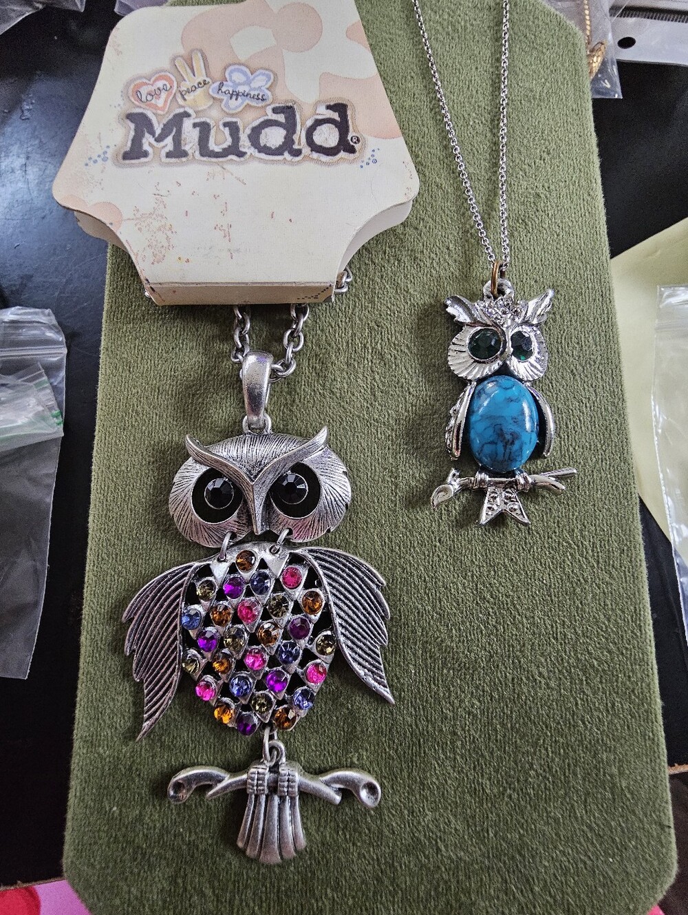 2 Owl Necklaces